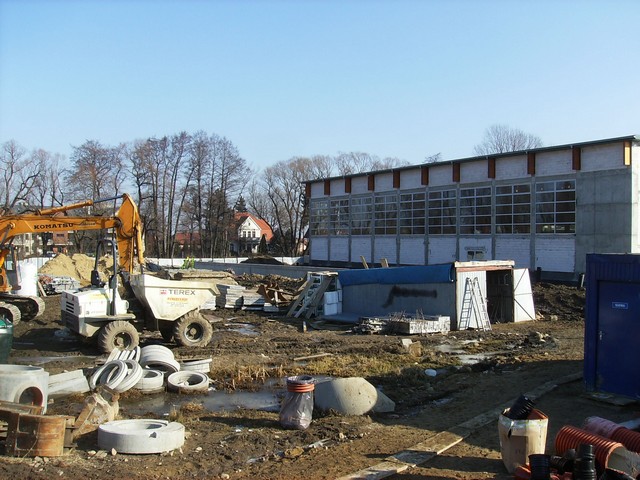Postępy przy budowie hali
